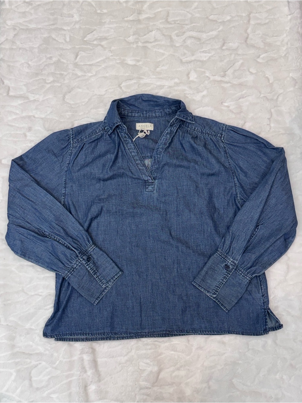 Angels Denim Popover Shirt - Blue